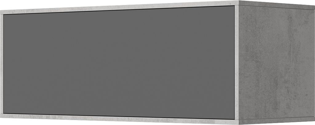 SMARTBett Hängeschrank mit 1 Klapptür zu 120 & 140 Schrankbetten Horizontal Standard Beton/ Anthrazit
