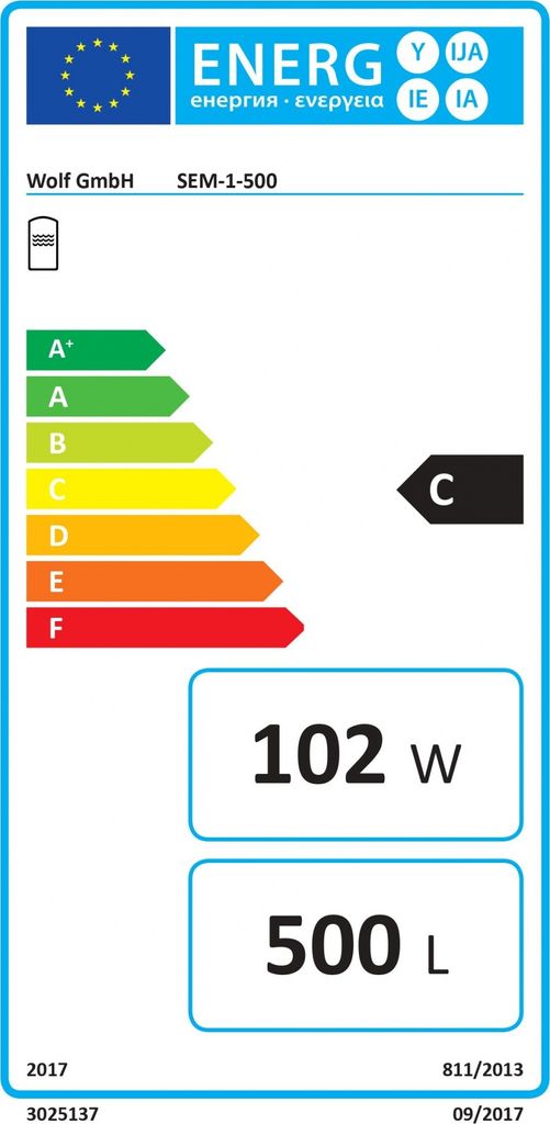 Wolf Trinkwasser-Solarspeicher SEM-1 500 2 Wärmetauschern Warmwasser 2444850