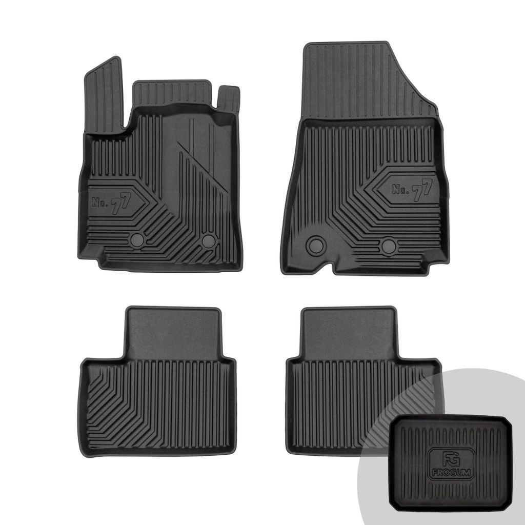 FROGUM No.77 Gummimatten Ganzjahresset von Auto Fußmatten Autofussmatten für Renault Arkana ab 2019