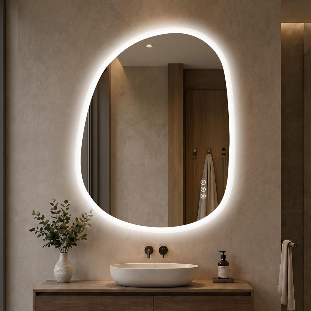 Specchio da bagno illuminato S'AFIELINA, 70x90 cm, specchio Immagine del prodotto 