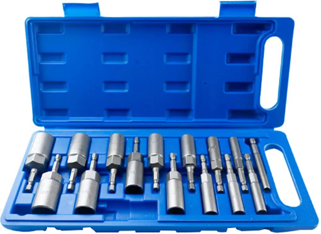 Coffret de Douilles à Queue Hexagonale pour Visseuse et Perceuse 15pcs