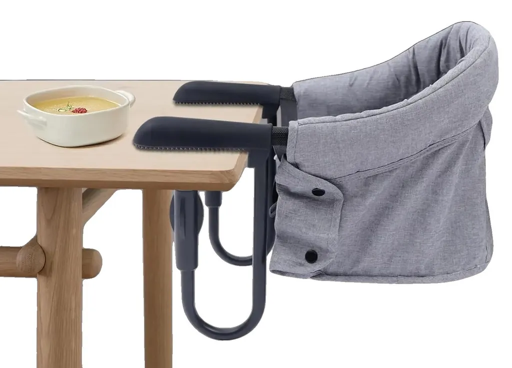 Chaise haute bébé gain de place grise - Fini l'encombrement en cuisine