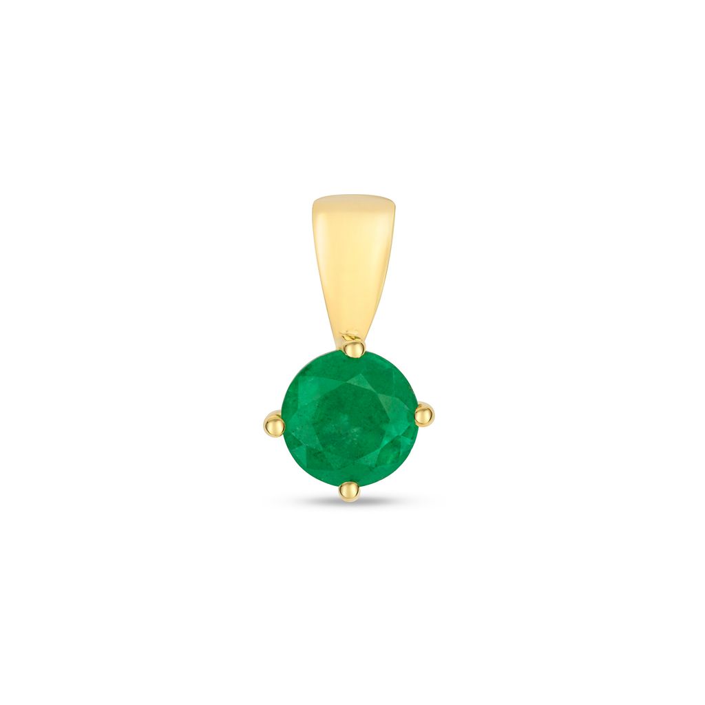 9 Karat (375) Gold Damen - Anhänger mit Smaragd - 12mm*6mm; TRS3368