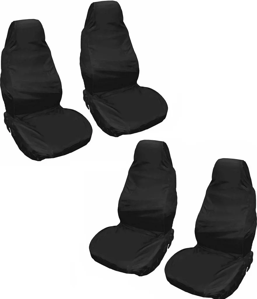 Set 4 Coprisedili Auto Universali Neri Protezione Officina e Sport