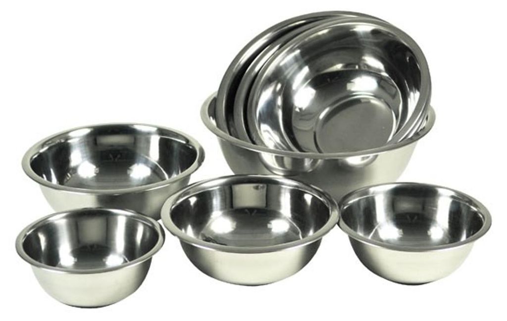 Edelstahl Rührschüsseln 8er-Set Salatschüssel Produktbild 