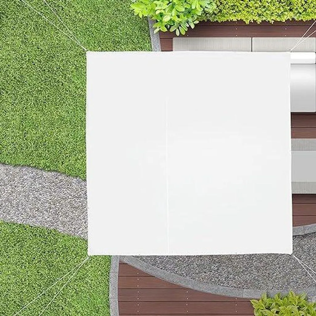 Voile d'ombrage carrée pour terrasse et balcon - Toile noire de 2,5x2,5m