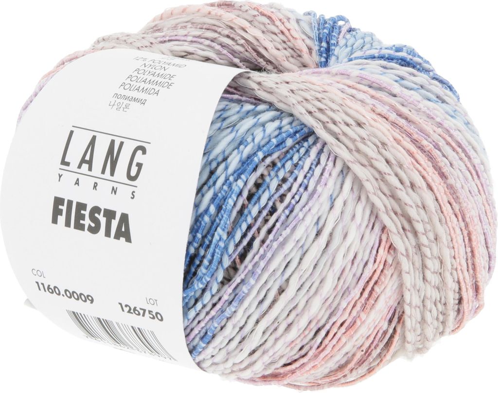 Lang Yarns - Fiesta 0009 blau rosa dunkelgrau violett