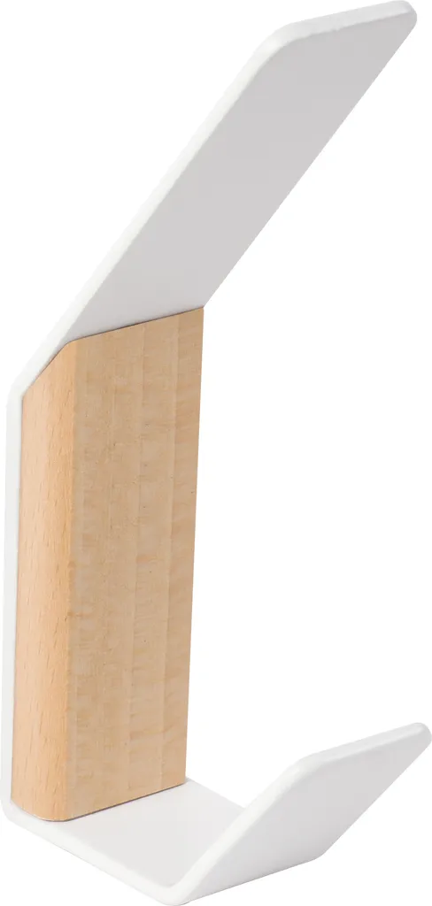 Appendiabiti Doppio Legno Faggio e Metallo Bianco - Stile Scandinavo