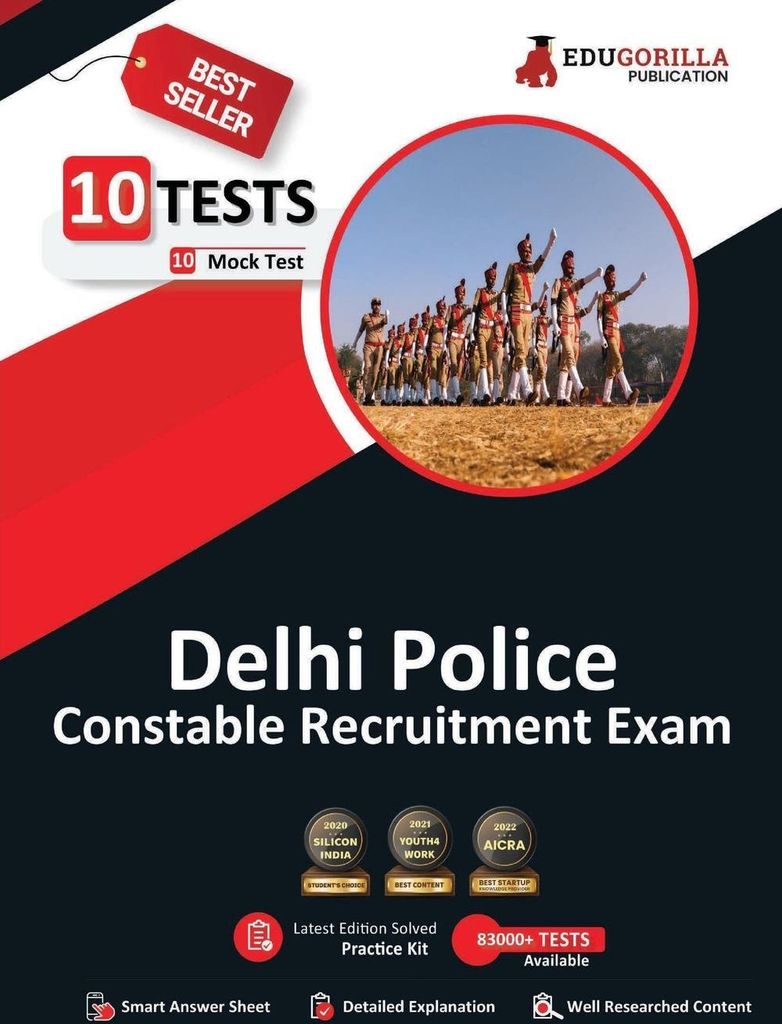 Delhi Police Constable Recruitment Exam Book 2023 (English Edition) - 10 Full Length Mock Tests (1000 Solved Objective Questions) with Free Access ...