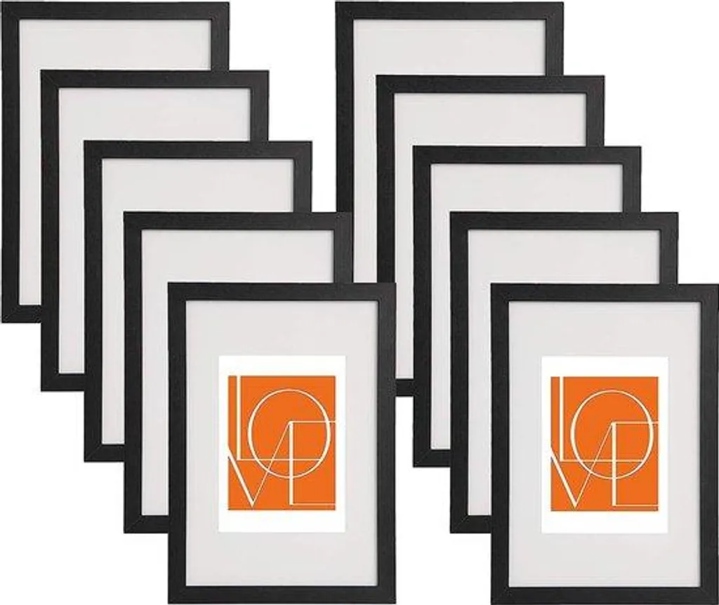 Lot de cadres photo pour décoration murale - Formats 10x15 à 30x45 cm
