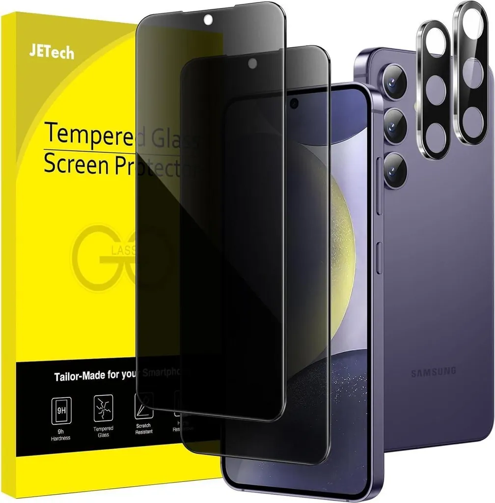 JETech Verre Trempé Anti-Espion pour Samsung Galaxy S24+ 5G, 2 Pièces