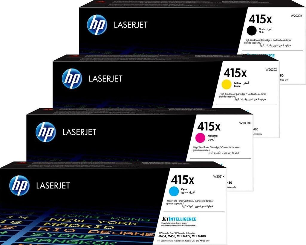 HP 415X 4er Pack // Cyan, Gelb, Magenta, Schwarz // Produktbild 