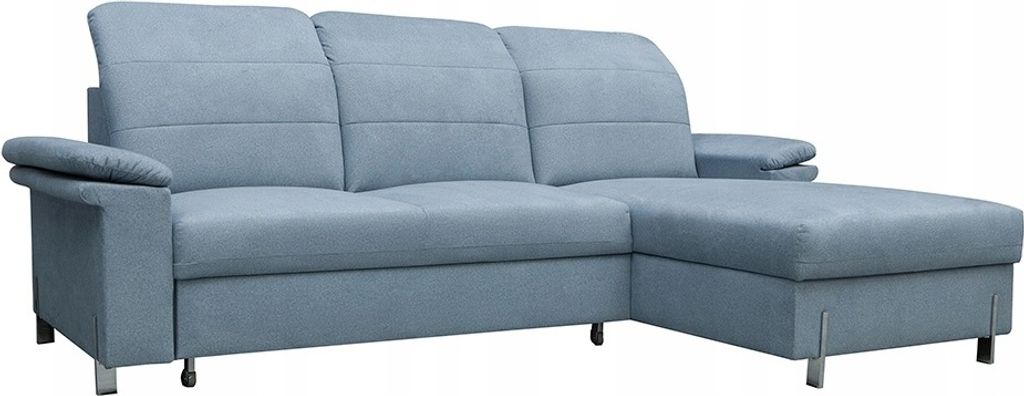 ELEGANTES ECKSOFA FÜR EIN ZIMMER BERGAMO rechts (Blau - Pegasus 72)