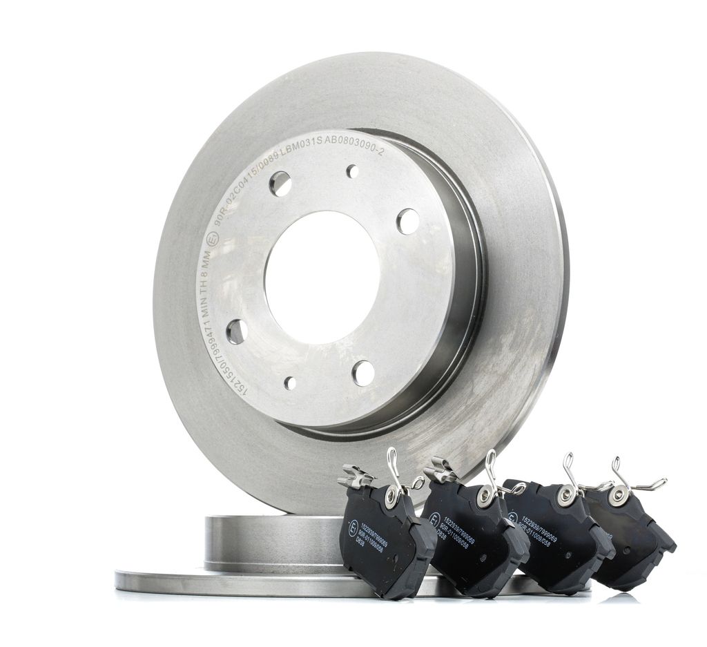 2X Bremsscheiben + Bremsbeläge Hinten