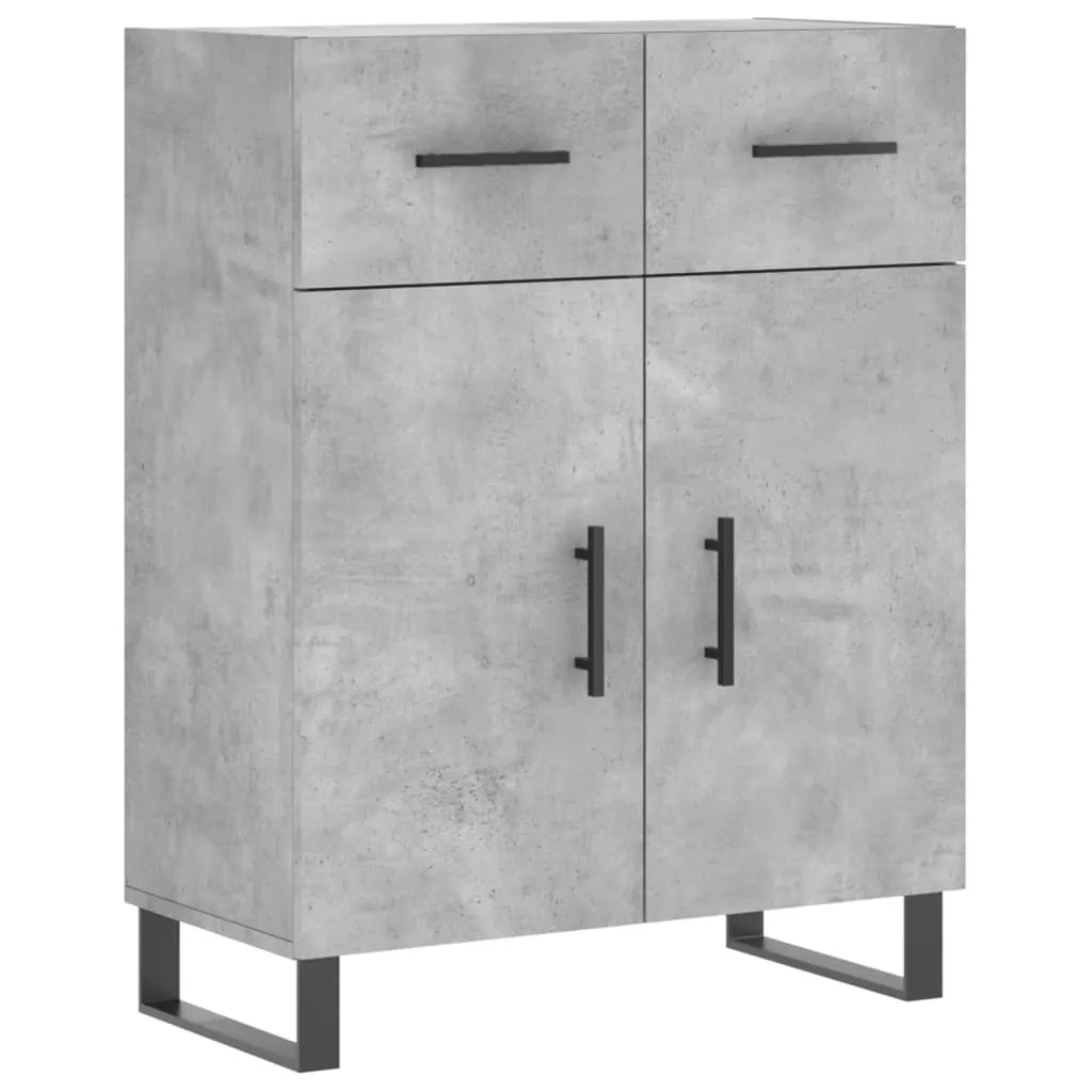 Credenza Grigio Cemento 69,5x34x90 cm | Mobile Moderno Salotto e Ingresso