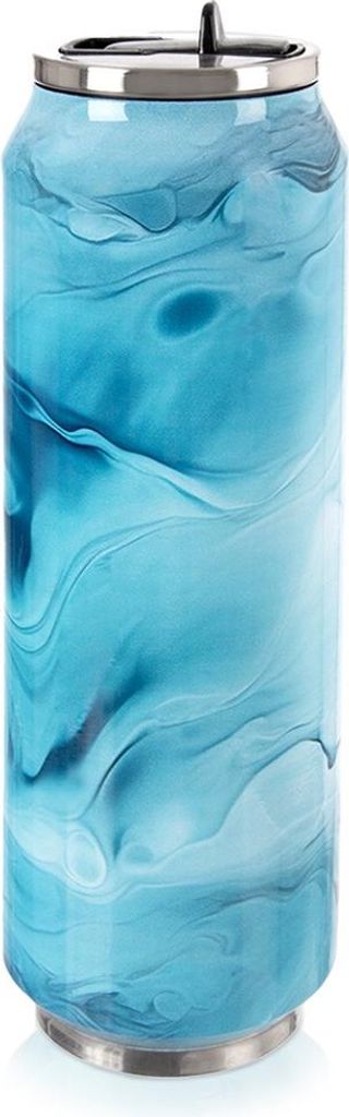 Thermobecher Dose Blau 700 ml Edelstahl