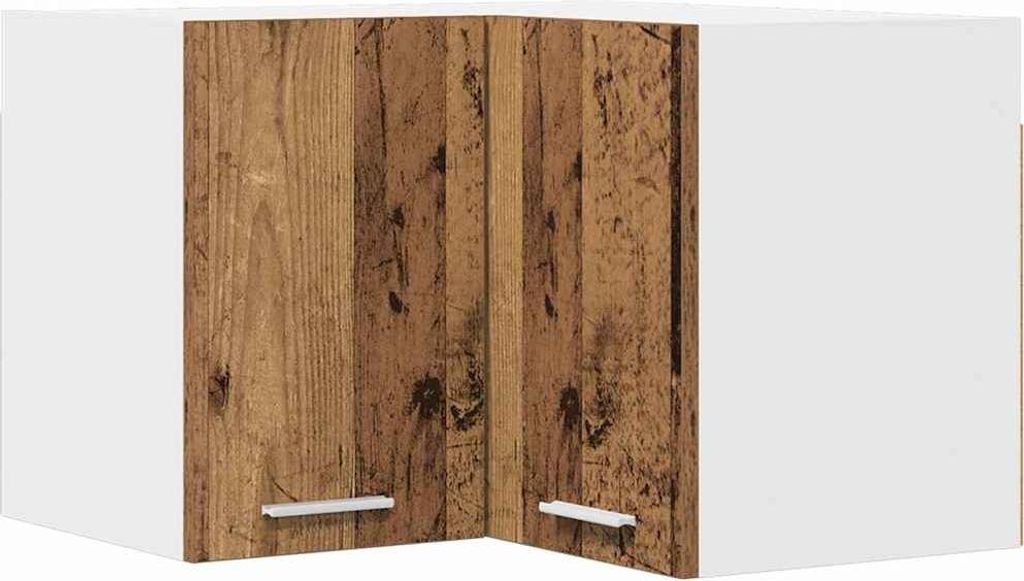 SYFAX Hängeschrank Riga Altes Holz und Weiß 57 x 57 x 40 cm