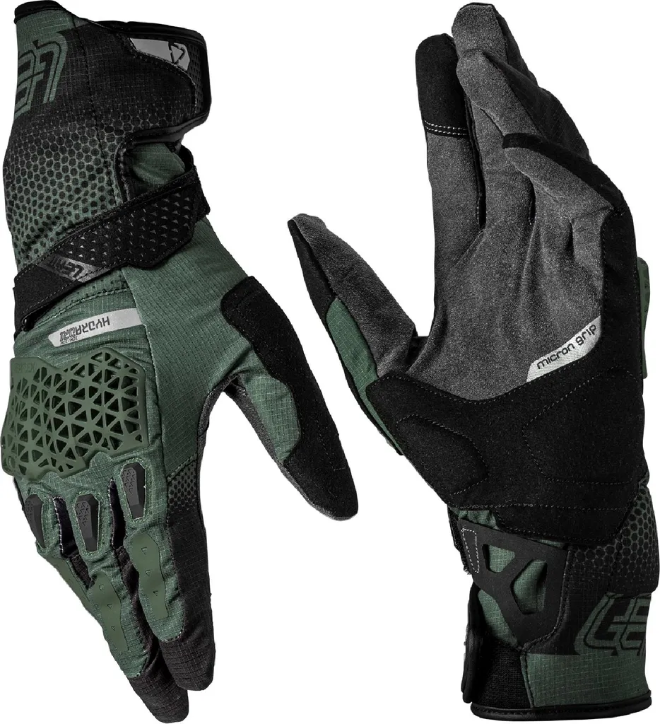 Gants Moto Leatt ADV Hydradri 5.5 Etanches Noir Olive Taille S