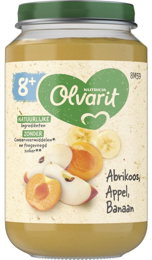 Olvarit babyvoeding, peren-appel-banaan, geschikt voor Productafbeelding 