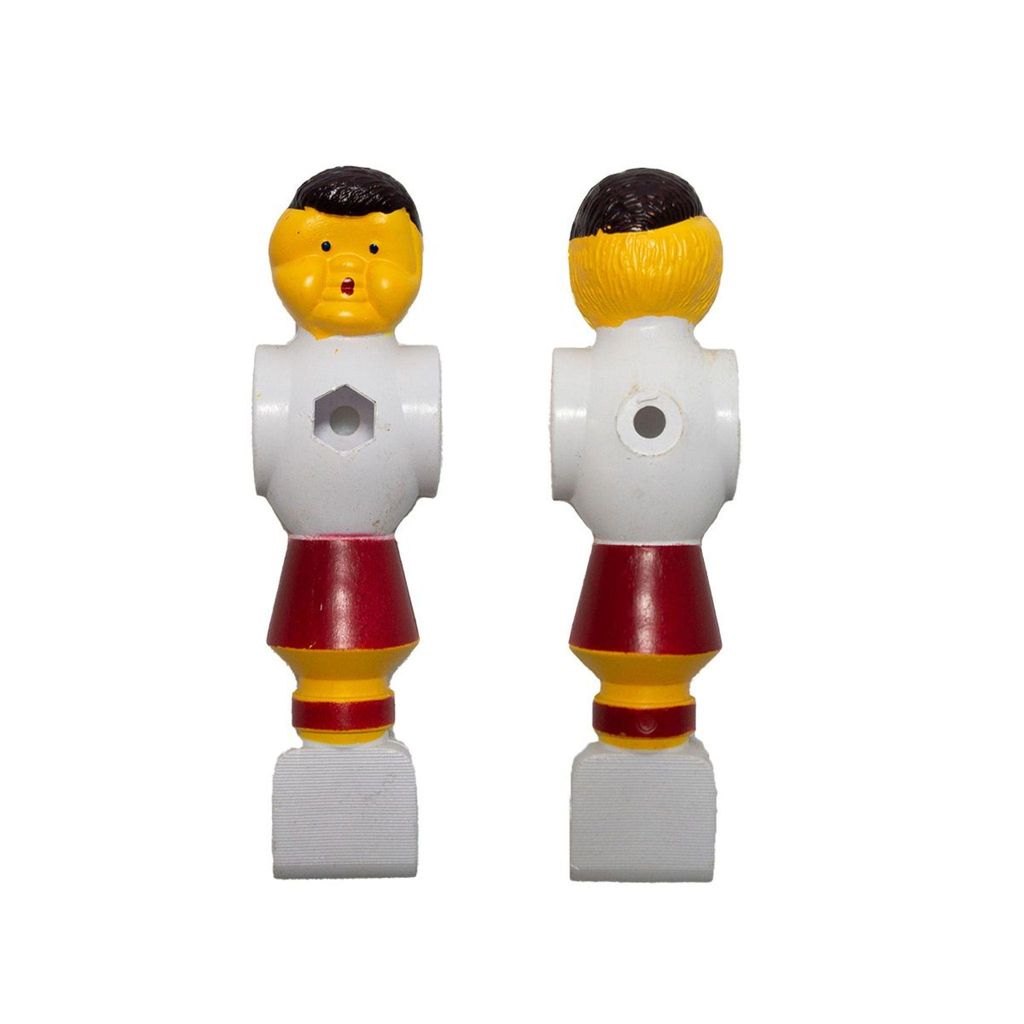 Bandito Kickerfigur Champion weiß/rot – Ersatzfigur für 16 mm Kickerstangen, robust & passgenau, 112 mm