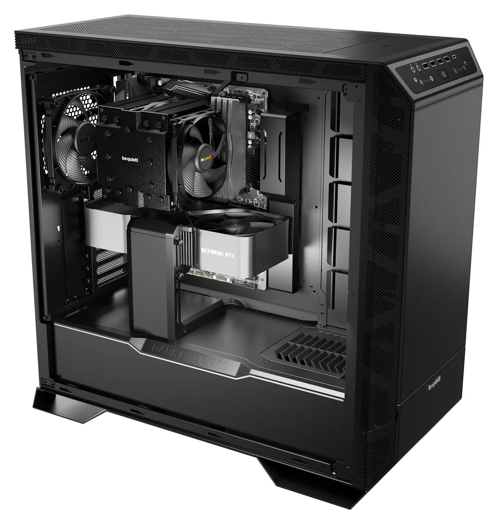 Dark Base Pro 901 Noir, Boîtier PC Insonorisé avec Panneau en Verre