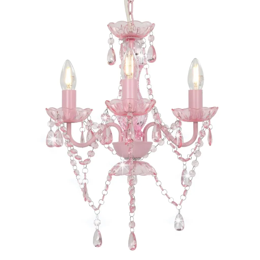Lampadario Moderno con Perline Rosa 36cm - Design Sophisticated vidaXL - 7