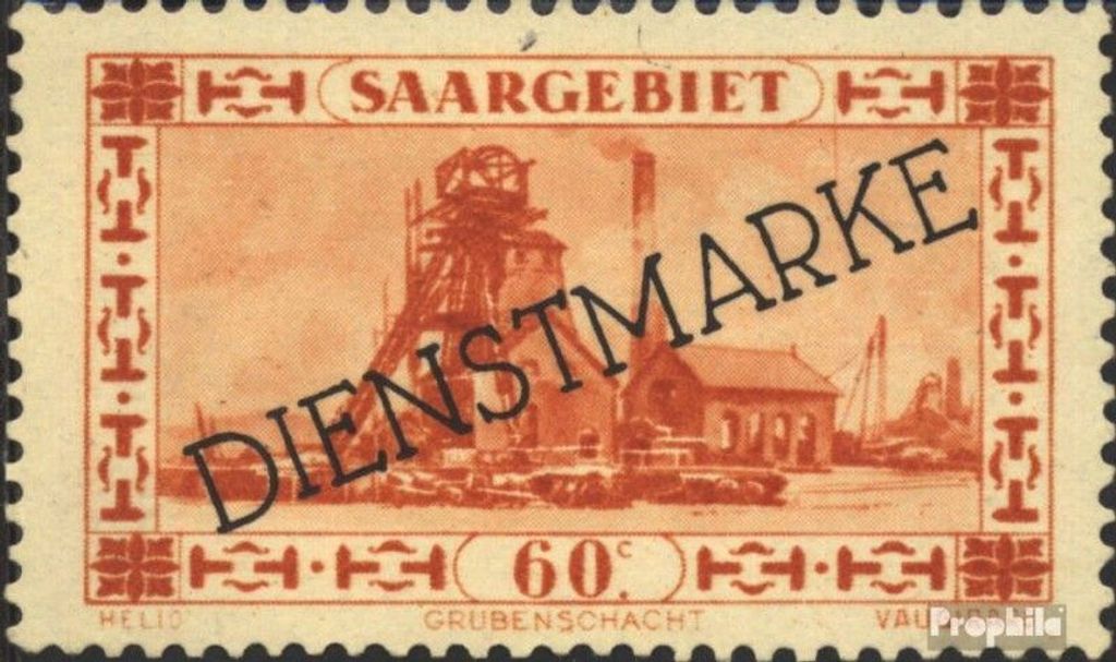 Briefmarken Saarland 1929 Mi D29 postfrisch Freimarken Produktbild 
