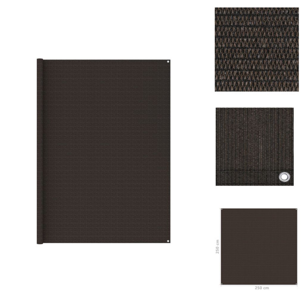 vidaXL Zeltteppich 250x250 cm Braun - Zeltzubehör