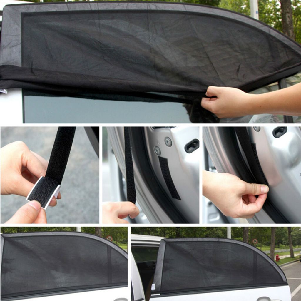2x Universal Auto Fenster Sonnenschutz Hitze Insekten Produktbild 3