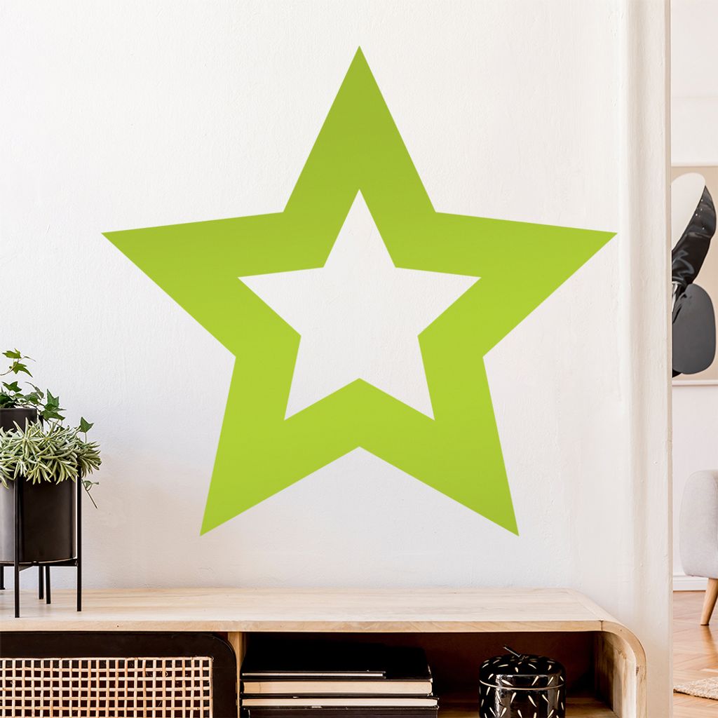 Stern Sterne Star Wandtattoo Wandaufkleber Wall Sticker - Dekoration, Küche, Wohnzimmer, Schlafzimmer, Badezimmer