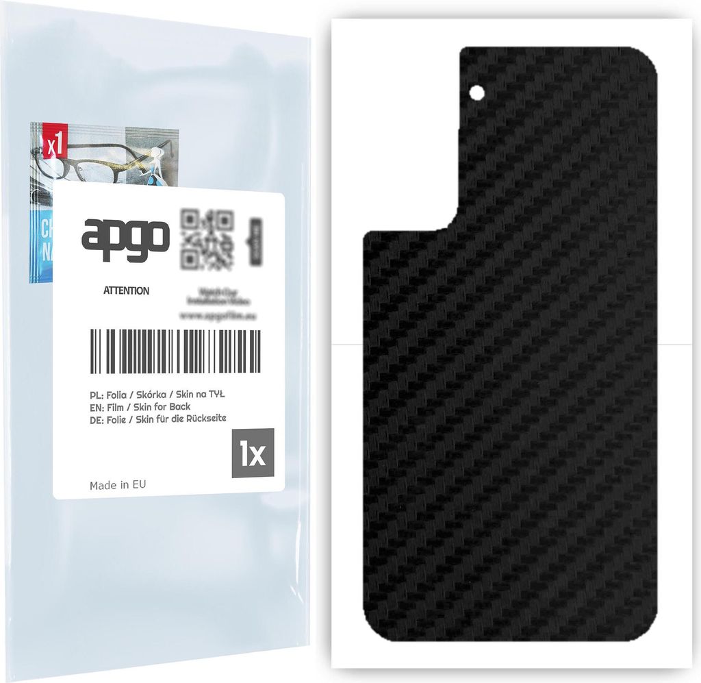 apgo Rückseite Schutzfolie für Samsung Galaxy S21 5G - Hinten Schutzfolie Carbon, Rückseite Folie schützt vor Kratzern und Fingerabdrücken