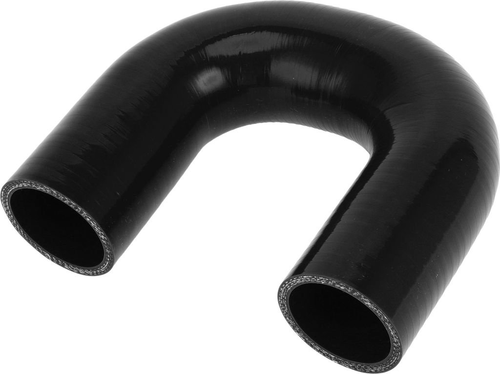 1 Stück 45mm/1,77" ID 120mm/4,72" Länge 180 Grad Schwarzer Autosilikonschlauch Kühlmittelschlauch Universal