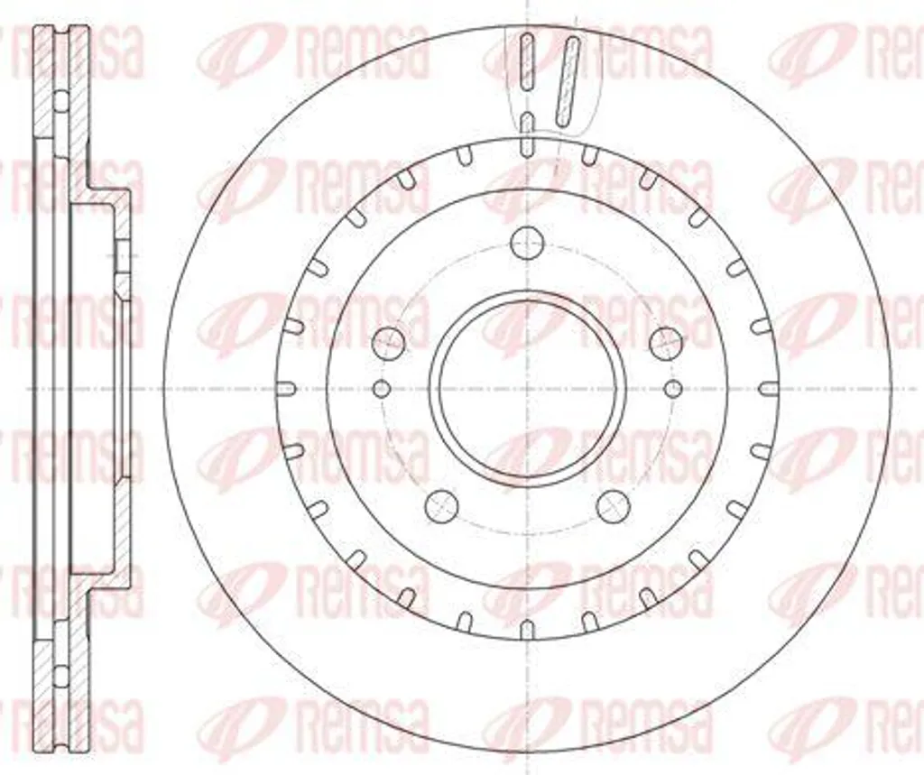 Disque de frein haute teneur en carbone REMSA pour Pajero