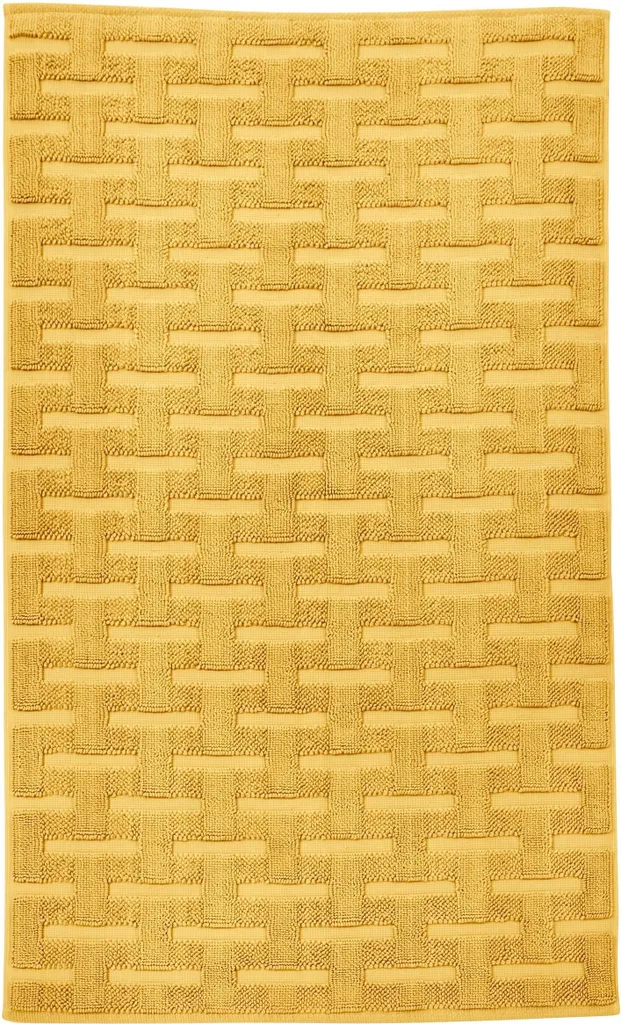 Tapis de bain Delia 70x120cm or-jaune ultra absorbant et sécurisant