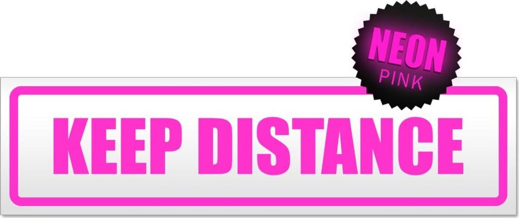 Keep Distance Magnetschild Schild magnetisch