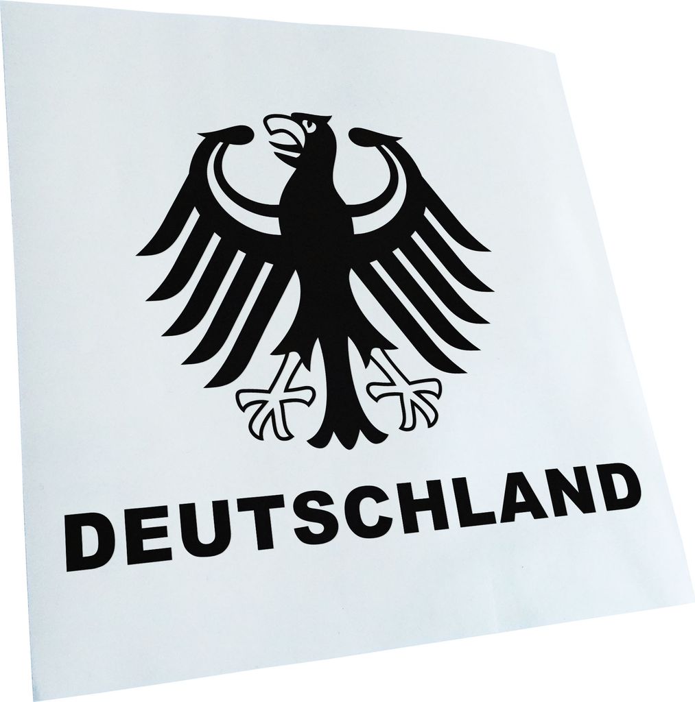 Kiwistar - Autoaufkleber - Deutschland Bundesadler Heckscheibe - Aufkleber für Auto Kfz Fahrrad, LKW, Truck Mofa