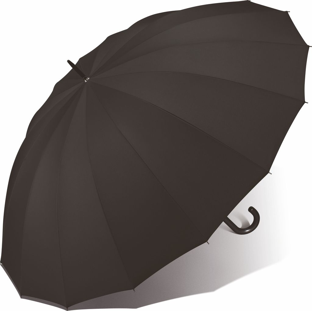 Happy Rain Essentials Golf Stockschirm, schwarz, 75/16 RH Produktbild 