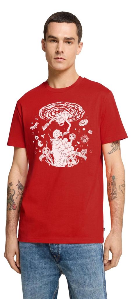Spreadshirt Rick & Morty Raumportal Männer Premium T-Shirt, XXL, Rot