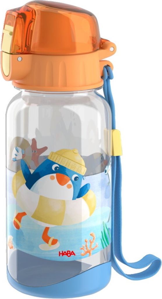 Haba Trinkflasche Pinguin - Kinderflasche 400 ml BPA-frei auslaufsicher