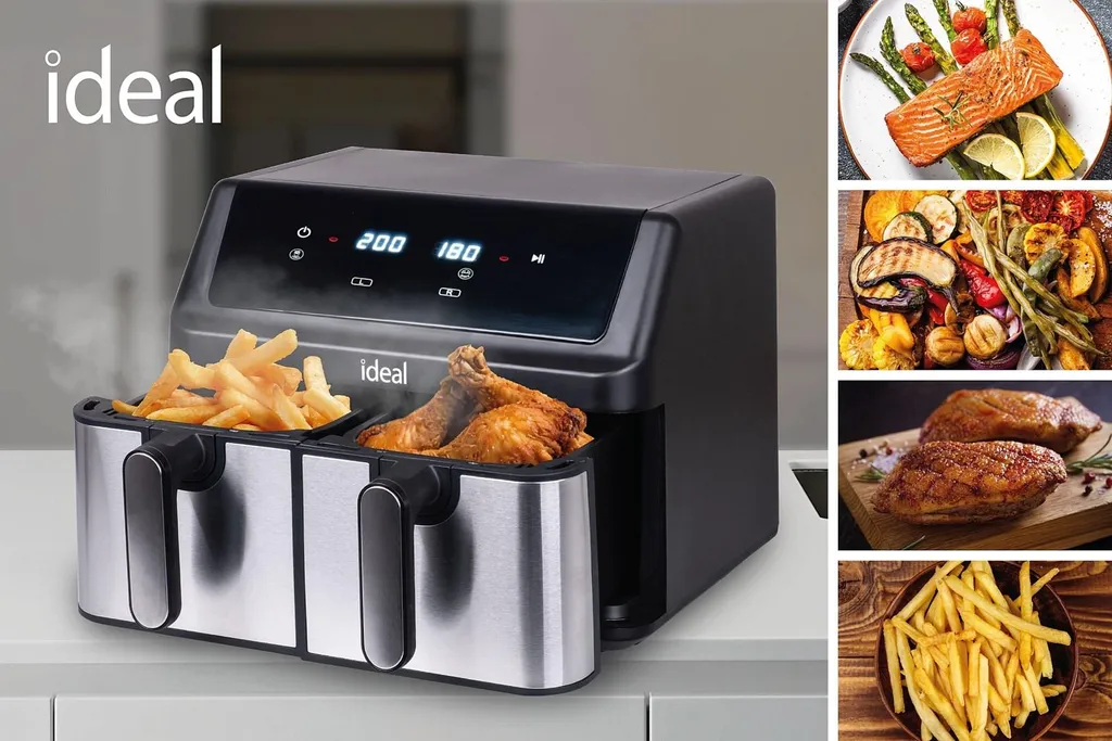 Friteuse airfryer 9L Eldom IDEAL pour cuire deux plats simultanément - 5