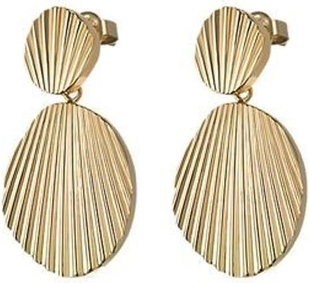Boucles d'oreilles Ambre JSSHEG-J169 avec Finition Artisanale Dorée