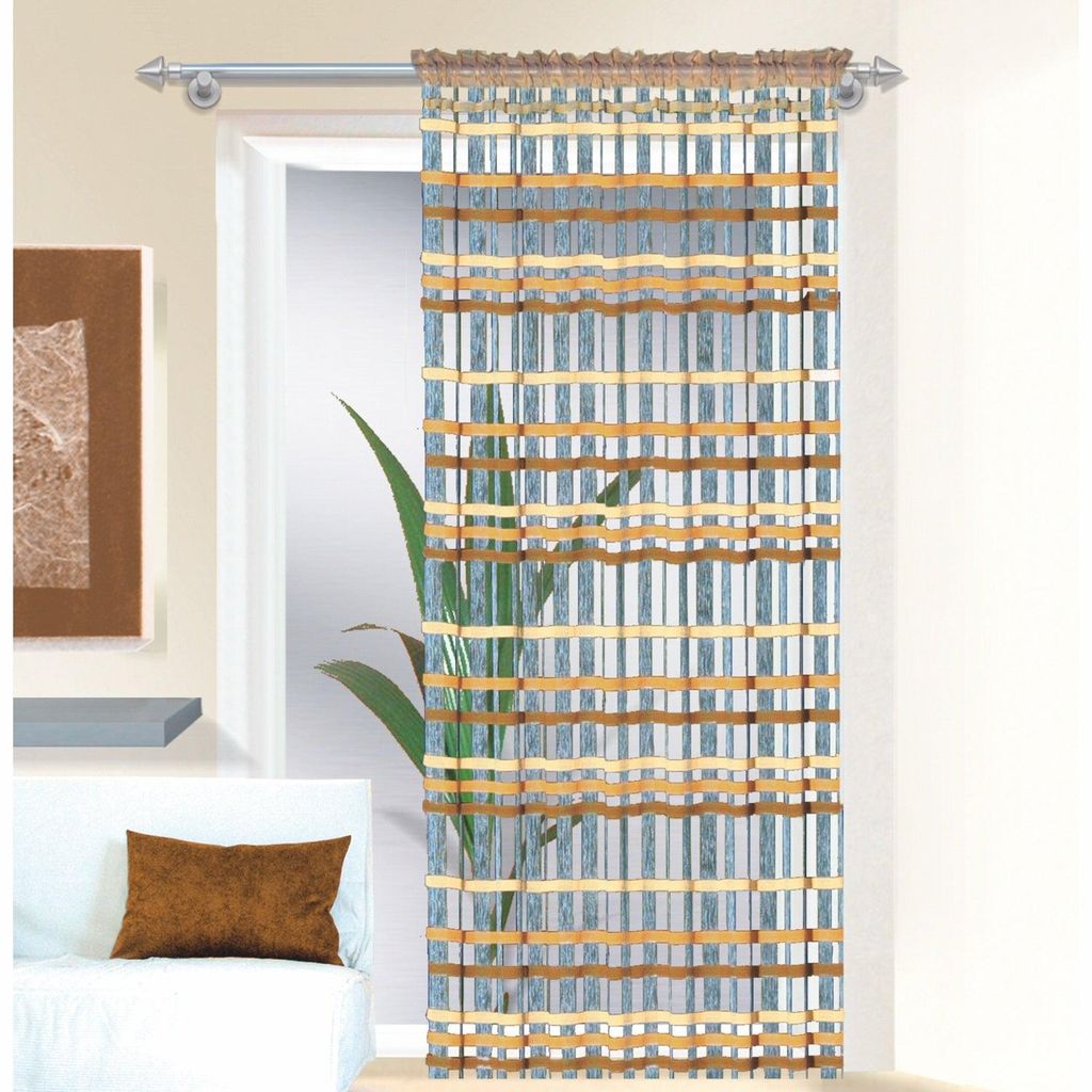 Grobgitterschal „Andre“ mit Stangendurchzug von Albani: Blau / 290x150cm Farbe: Blau Größe (HxB): 290x150cm