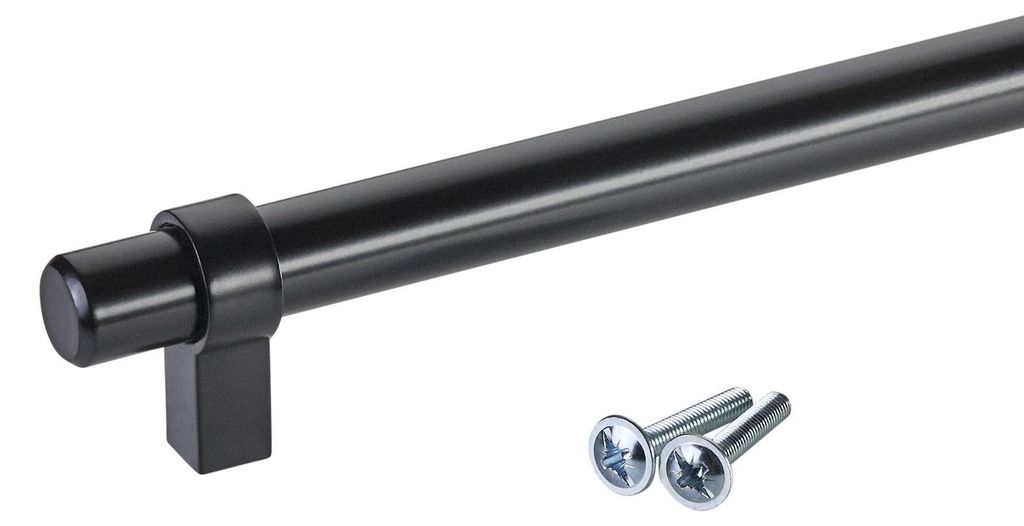 SOTECH Möbelgriff G20 Ø 14 mm Schrankgriff – Bohrabstand 440 mm, Schwarz matt (10 Stück)