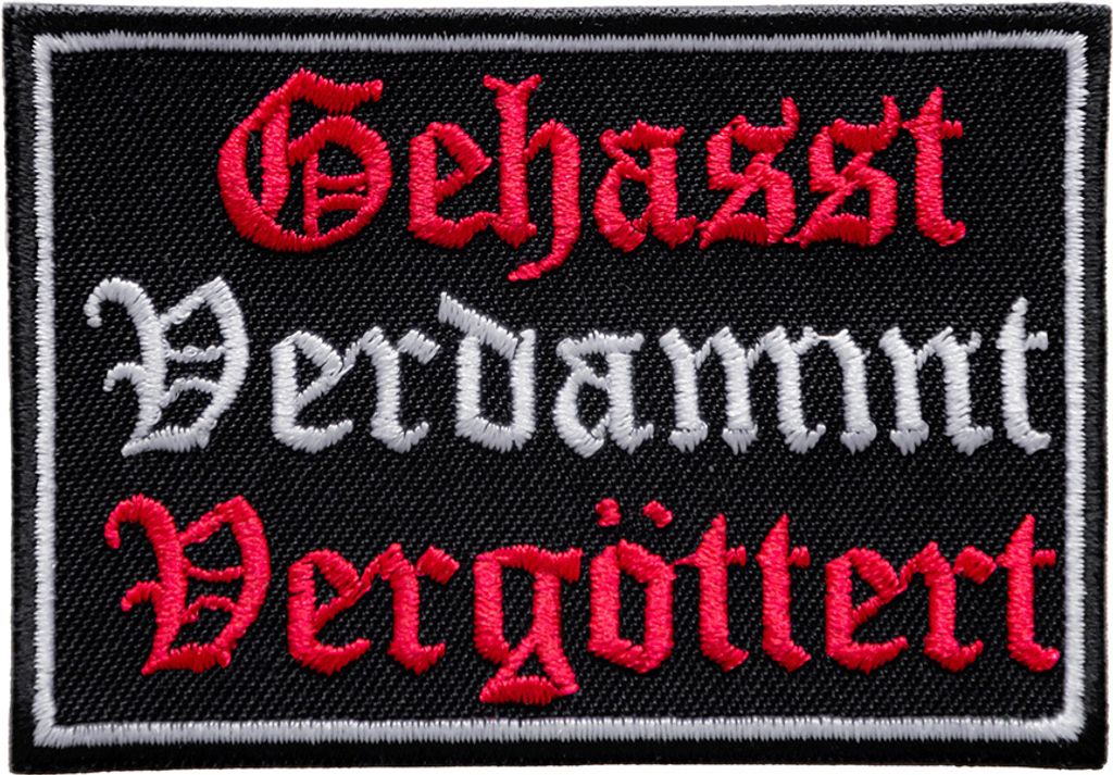 Biker Zitat Spruch Gehasst .. - Aufnäher, Bügelbild, Aufbügler, Applikationen, Patches, Flicken, Zum Aufbügeln, Größe: 8 x 5,5 cm