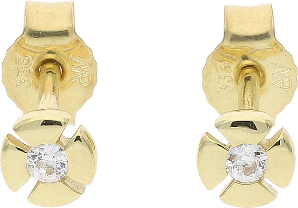 JuwelmaLux Ohrstecker 333 Gold mit synth Zirkonia JL20-06-0613