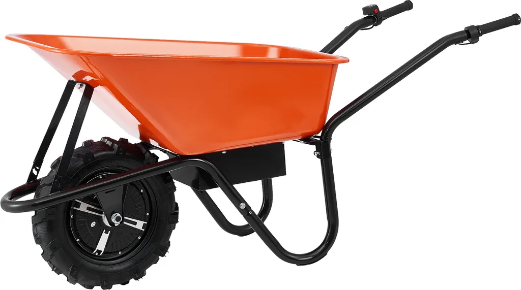 Brouette Électrique pour Terrain Difficile 500W 150kg Usage Agricole