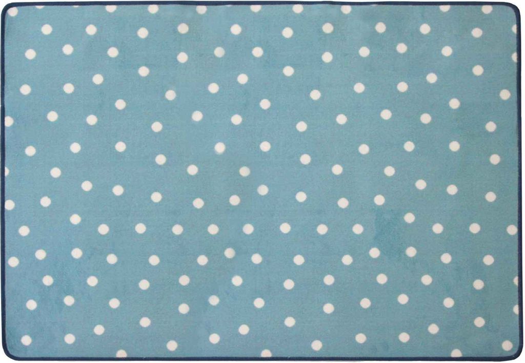 Primaflor Kinderteppich PUNTO - Blau - 140x200cm - Spielteppich mit Punkte für Jungen & Mädchen