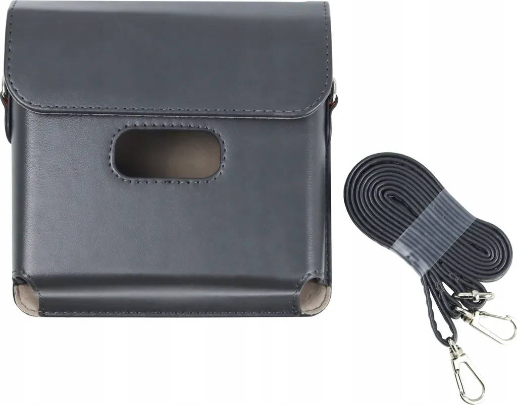 Étui Fuji Instax Wide Link en Similicuir Gris avec Fermeture Éclair