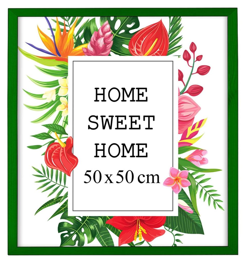 MG Design Grün Bilderrahmen 50 x 50 cm - Aus echtem Holz Produktbild 