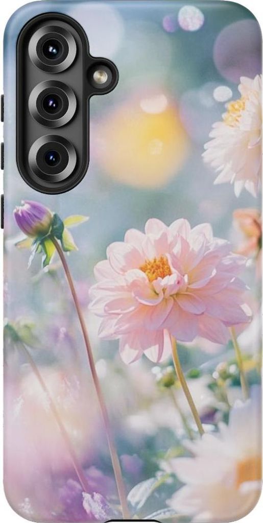 Dahlienblüten im sanften Farbspiel – Handyhülle Kompatibel mit Galaxy S25 Plus